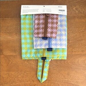 SOLD • BAGGU 3D Zip Set - Pixel Gingham • Discontinued Print